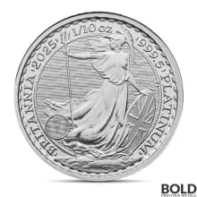 2025 1/10 oz Great Britain Britannia Platinum Coin (BU)