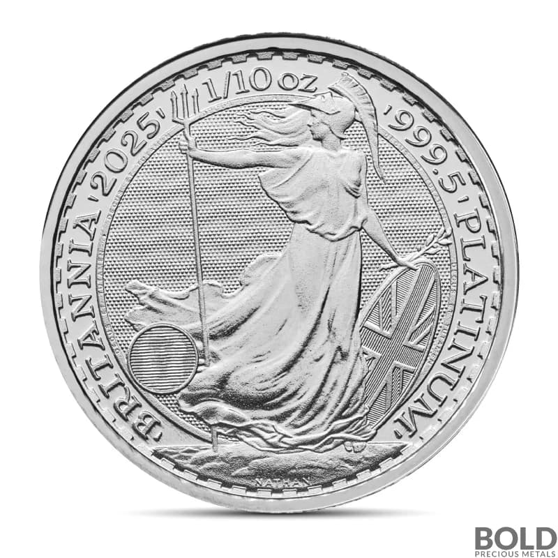 2025 1/10 oz Great Britain Britannia Platinum Coin (BU)